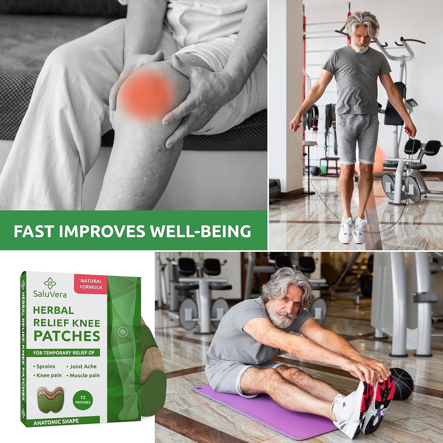 Knee Pain Relief Patch, Warming Herbal Plaster Pain Patches - zencart