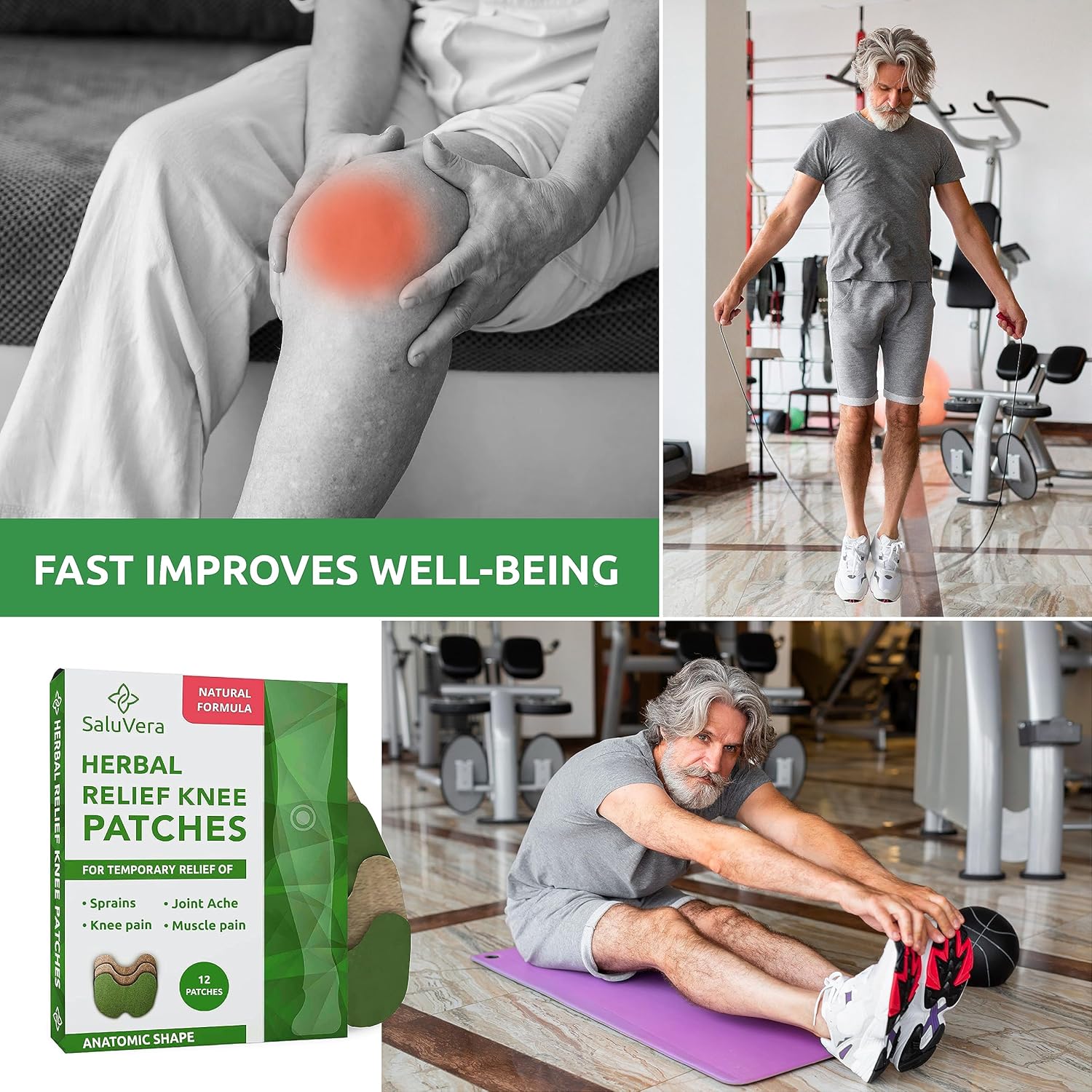 Knee Pain Relief Patch, Warming Herbal Plaster Pain Patches - zencart