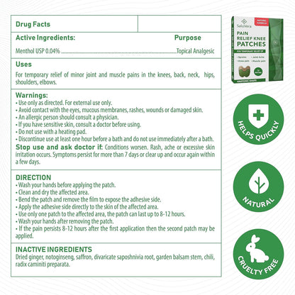 Knee Pain Relief Patch, Warming Herbal Plaster Pain Patches - zencart